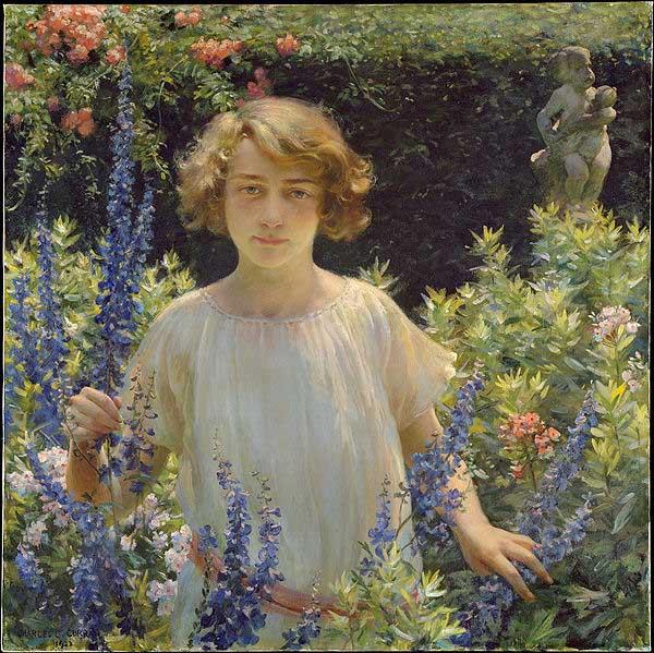 Charles Courtney Curran Betty Newell France oil painting art